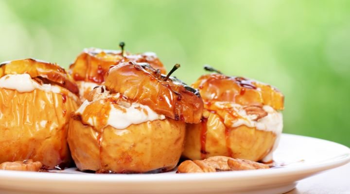 Maçãs Assadas na Airfryer